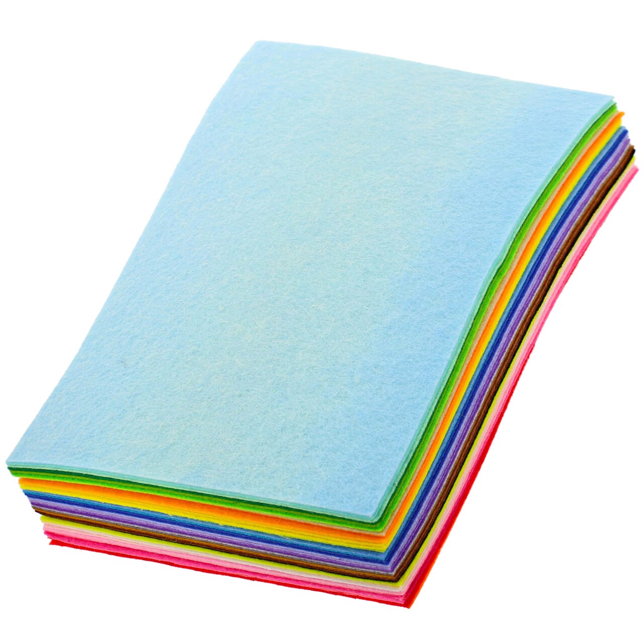 CraftyBook Felt Sheets - 8 x 12in Craft Felt Fabric 40pc Colorful Squares